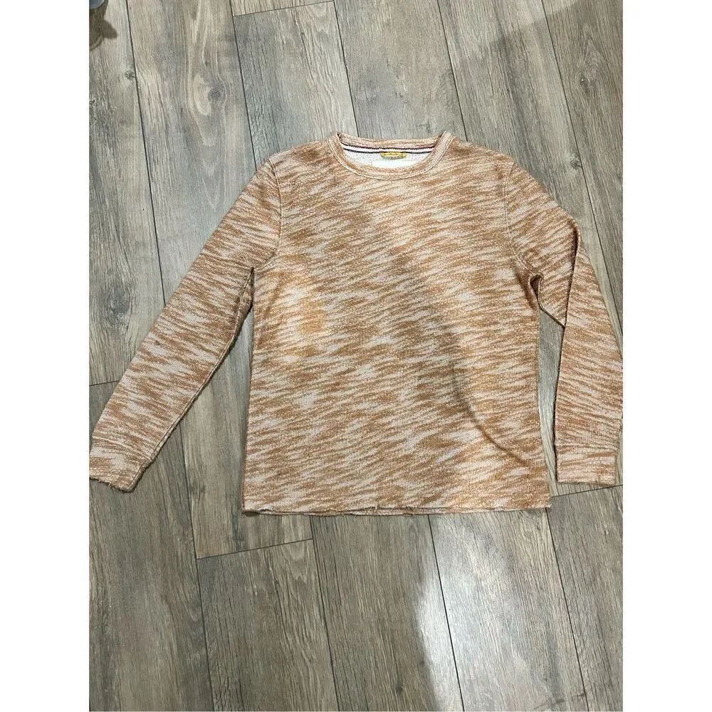 Anthropologie Koto Textured Distressed Tan Beige Sweater Pullover